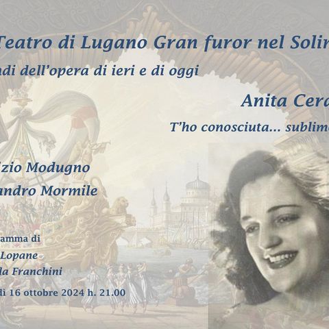 Sul Teatro di Lugano Gran Furor nel Solimano - Anita Cerquetti