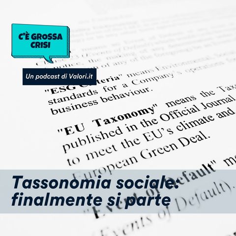 Tassonomia sociale: finalmente si parte
