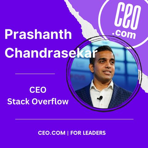 Stack Overflow CEO Prashanth Chandrasekar