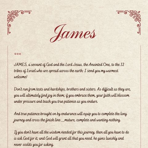 The Book Of James #Chp1 #WisdomWednesday