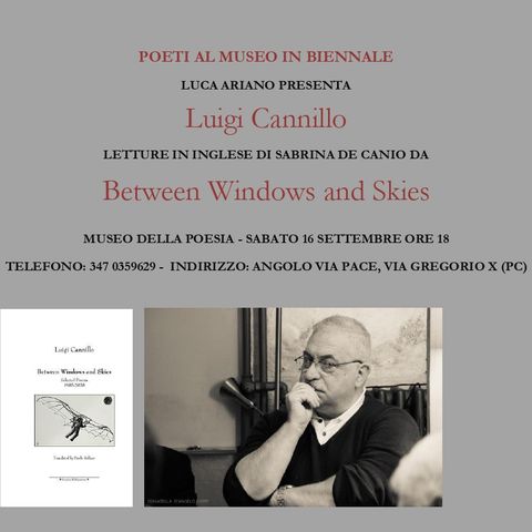 Luigi Cannillo poeta presenta Between Windows and Skies
