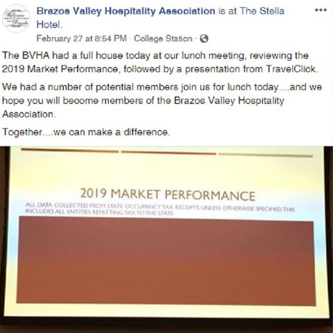 Brazos Valley Hospitality Association hosts local hotel owners and operators