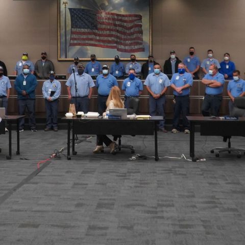 Bryan ISD school board applauds maintenance employees work during the winter storm & approves winter storm repair projects