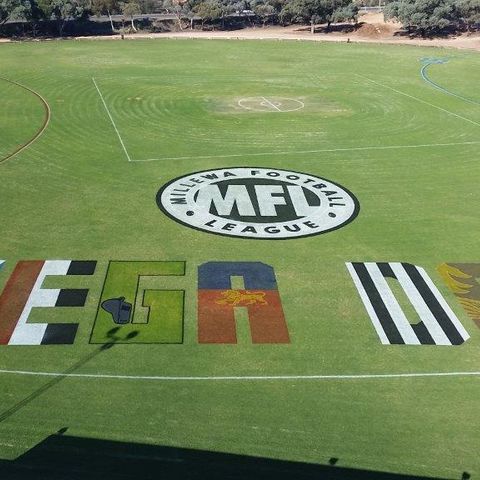Matt Kelly from the Werrimull Magpies of the Millewa footy league appears on the Flow Friday Sports Show