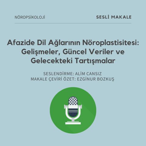 Afazide Dil Ağlarının Nöroplastisitesi: Gelişmeler, Güncel Veriler ve Gelecekteki Tartışmalar