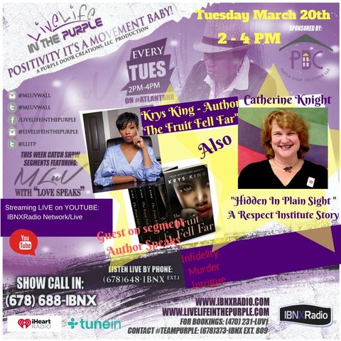 Live Life In The Purple with Mluv-Guests Author Krys King and Catherine Knight