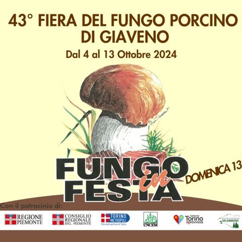 43a Fiera del Fungo Porcino e Fungo in Festa - Sindaco di Giaveno