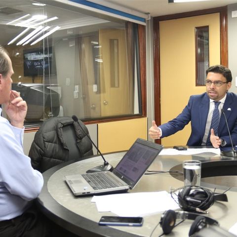 Entrevista del Presidente del CNE, Juan Pablo Pozo, con Andres Carrión