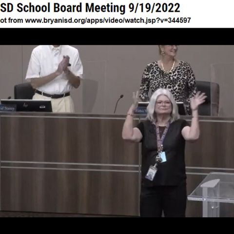 Bryan ISD school board recognizes Deaf And Hard Of Hearing awareness week and BISD's lead interpreter being appointed to a state board