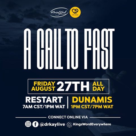 Restart with Dr.Kay (A Call to Fast) - 27th August 2021