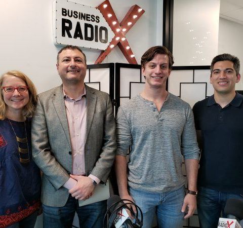 Connor Kimball with AVOXI, Baha Zeidan with Azalea Health and Robin Gregg with RoadSync