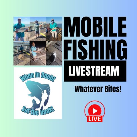 Fishing for Whatever Bites - Galveston Fishing Pier - Mobile Fishing Livestream 15 (Audio Podcast)