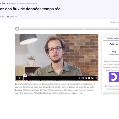 LMI 23 Mooc Une formation pour apprendre à traiter des données en temps réel