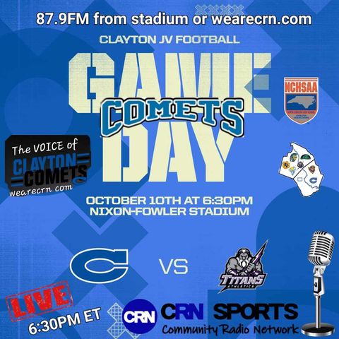 #NCHSAA CRN Thursday Night Football South Garner Titans VS Clayton JV Comets!! #WeAreCRN #GoComets