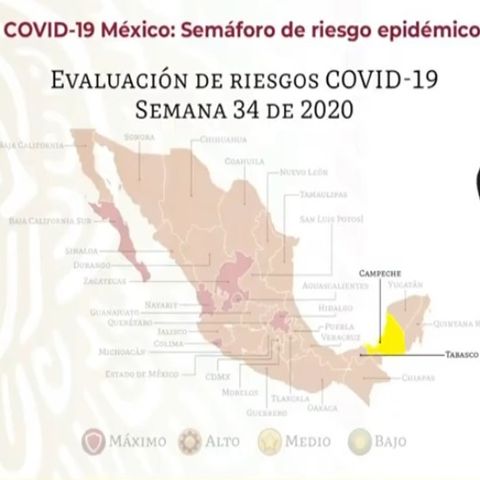 Campeche alcanza color amarillo en semáforo epidemiológico