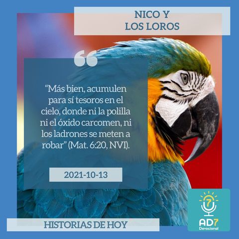 13 de octubre - Nico y los loros - Devocional de Jóvenes - Etiquetas Para Reflexionar