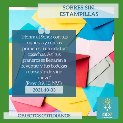 3 de octubre - Sobres sin estampillas - Devocional de Jóvenes - Etiquetas Para Reflexionar