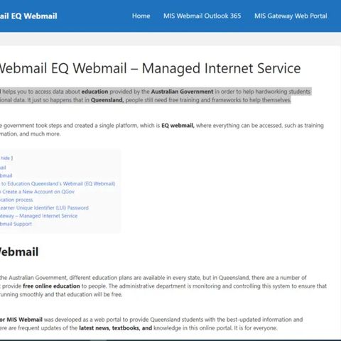 MIS Webmail EQ Webmail – Managed Internet Service