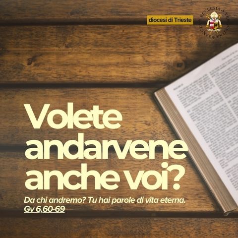 25 agosto - XXI Domenica TO - Volete andarvene anche voi?