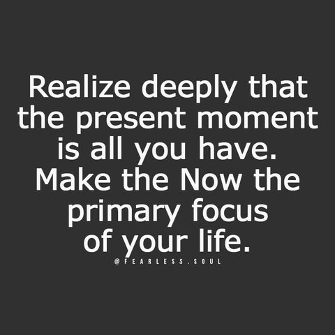 If you focus on focus on your past failures the most… you won’t be able to catch the successes ahead of you. The present is the main focus.
