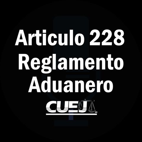 Articulo 228 Reglamento de la ley aduanera México