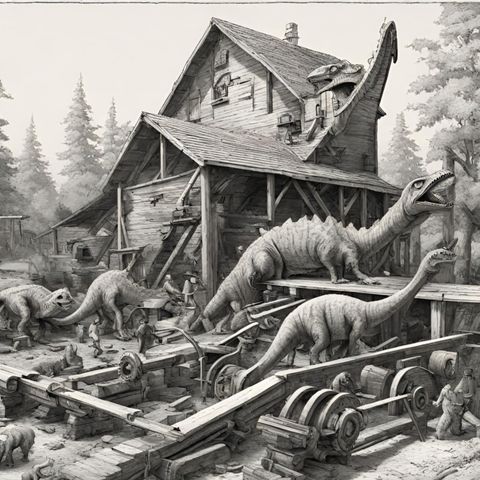 Los dinosaurios productores de madera
