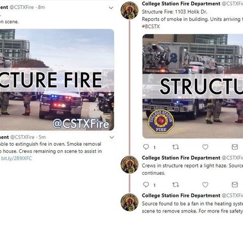 Reminders from the College Station fire department following two residential calls on Friday