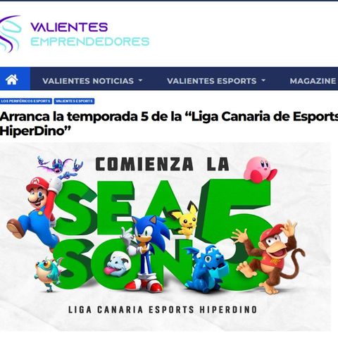 Arranca la temporada 5 de la “Liga Canaria de Esports HiperDino”
