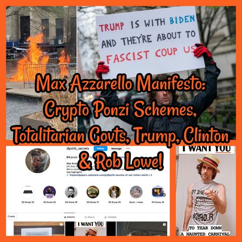 Max Azzarello Manifesto: Crypto Ponzi Schemes, Totalitarian Govts, Trump, Clinton & Rob Lowe!