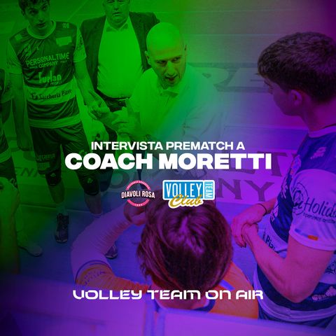 Coach Moretti prima della gara di Brugherio