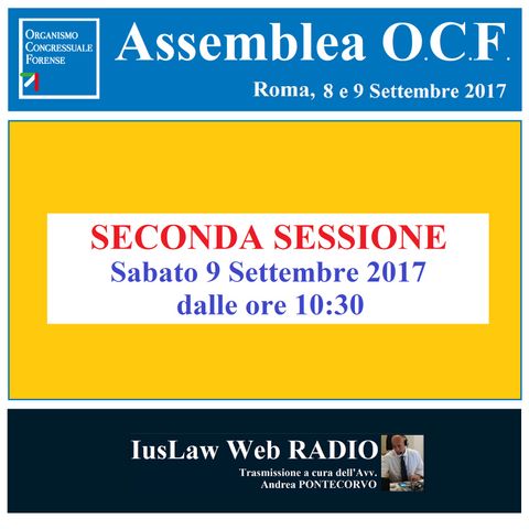 Assemblea OCF - 8/9 Settembre 2017 (SECONDA sessione)