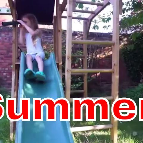 Summer Happiness is a Climbing Frame with Swings and a Slide that Lasts