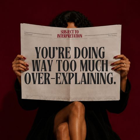 You're Doing Way Too Much Over-Explaining.