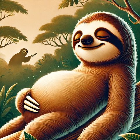 Ever feel slow after a big meal?  Well, sloths take it to the next level!