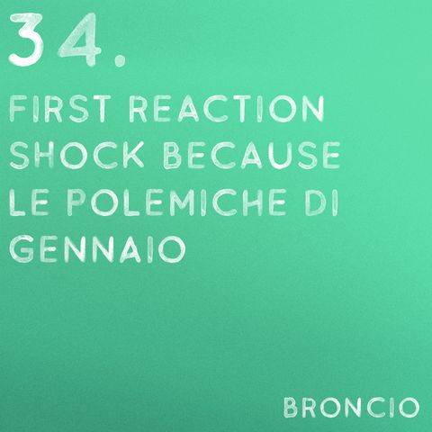 34 - First Reaction Shock Because, polemiche di gennaio