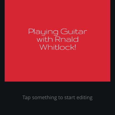 Playing Guitar with Ronald Whitlock
