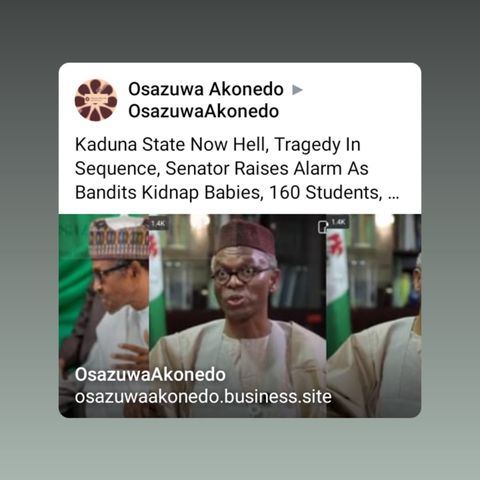 Kaduna State Now Hell, Tragedy In Sequence, Senator Raises Alarm As Bandits Kidnap Babies, 160 Students, Others