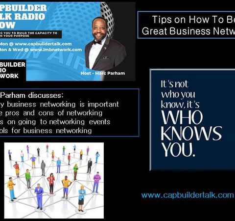 CAPBuilder Talk - How to get the most out of business networking