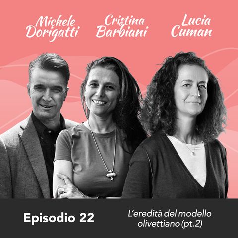 Ep. 22 Lucia Cuman, Cristina Barbiani e Michele Dorigatti su l'eredità del modello olivettiano (parte 2)