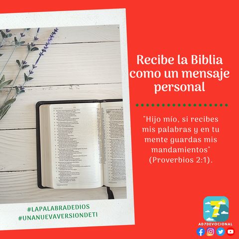 2 de diciembre - Recibe la Biblia como un mensaje personal - Una Nueva Versión de Ti 2.0 - Devocional de Jóvenes