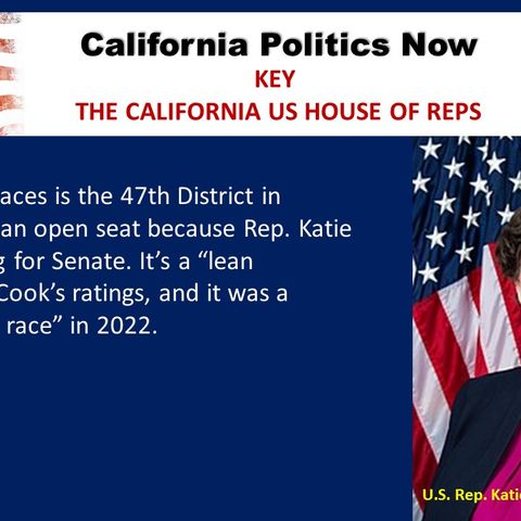 CA Politics Now:  (01-17-24) PART 2 - Key U.S. House of Rep. races in California could help change the House