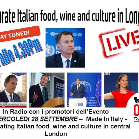 celebrate Italian food, wine and culture - Evento italiano del 28 Settembre