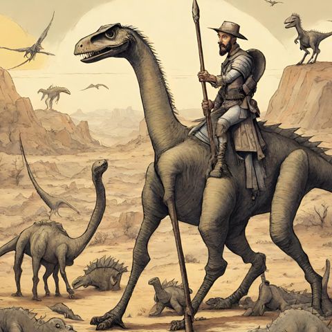 Don Quijote y el país de los dinosaurios