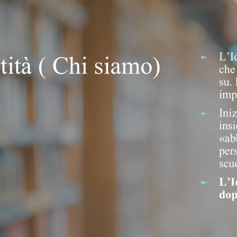 Algoritmi e Programmazione dell’Identita’.  La programmazione come dovere per noi ed il mondo.