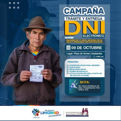 📻🎵 campaña de entrega de DNI en Limatambo 09/10/2024 en vivo