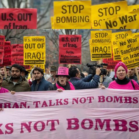 Protestan estadounidenses ante probable guerra con Irán