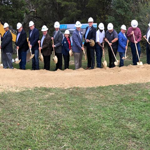Groundbreaking program at the site of BTU's new administration office building
