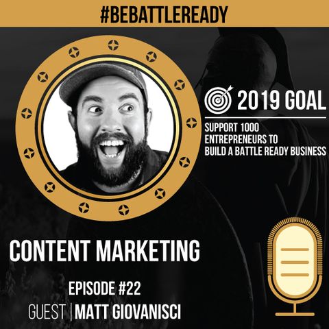 Be Battle Ready Podcast: Episode #22 - Matt Giovanisci (Marketing, Content Creation, & Affiliate Marketing)