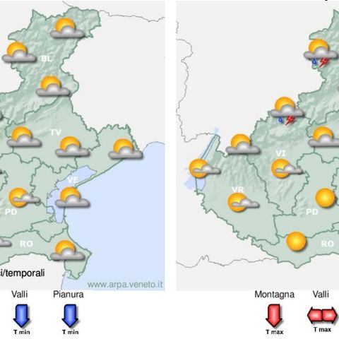 Previsioni meteo 19-22/7, rovesci e temporali in vista e temperature in calo