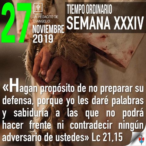 Homilía 27 Noviembre 2019 - El brillo de la Buena Nueva en horas de persecución